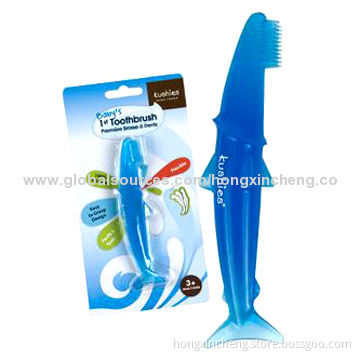 Silicone Babies' Shark-shaped Toothbrush, Sized 10.3*6.2*3.2cm